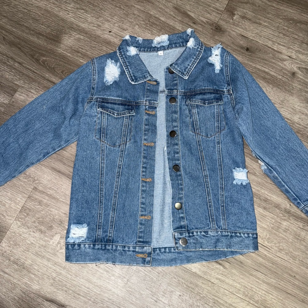 Distressed Blue Kids Denim Jacket